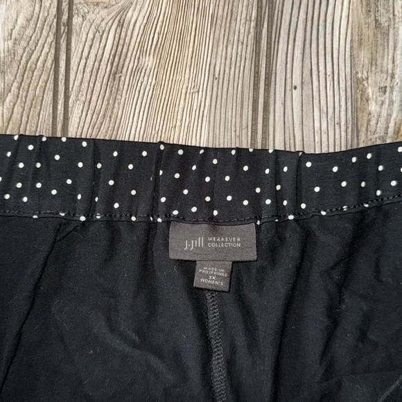 J. Jill shorts Black White Polka Dot 3x stretch wearever collection stretch - Picture 2 of 2
